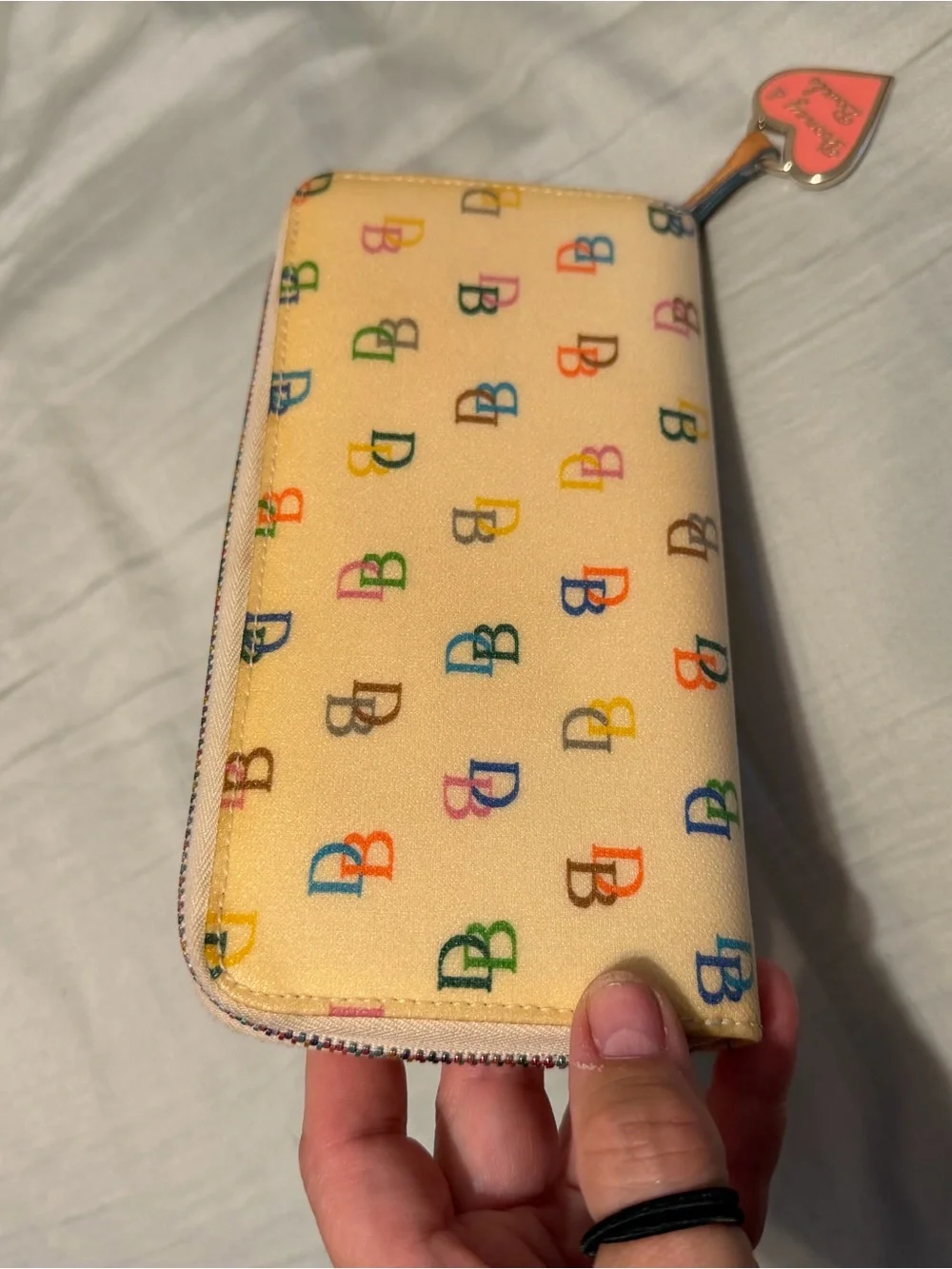Dooney & Bourke Y2K vintage rainbow zip wallet